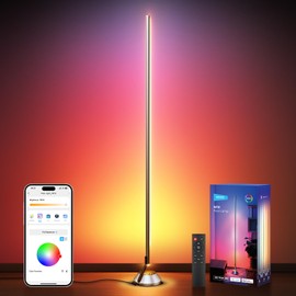 NEEWER Smart RGB IC W Floor Lamp, 1500lm LED Standing Corner Light Compatible with Alexa Google, APP Control/AI DIY/Music Sync/16 Million Colors, Ambience Lighting Bedroom Living Room Home Decor, NF01