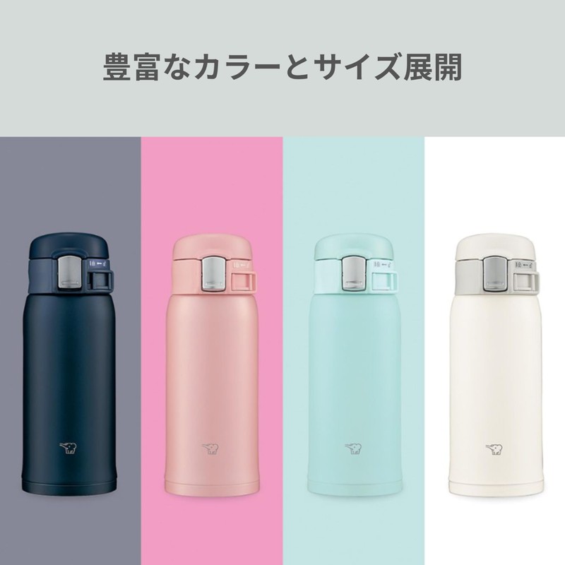 Zojirushi Mahobin SM-SF36-PA Water Bottle, 12.2 fl oz (360 ml),