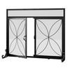 Fire Beauty Fireplace Screen with Magnetic Doors,Large Metal Fire Place
