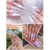 500 Pieces Stiletto Long Nail Tips: Long Transparent False Nails