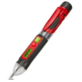 Retoo Non-Contact Voltage Tester, 170 mm, with 12-1000 V Measuring Range, Phase Tester with 3 Alarm Forms and Sensitivity Setting, Voltage Tester with LCD Display and LED Lamp, for Current Tests