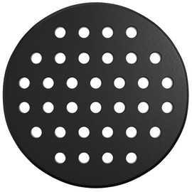 9" Round Bottom Fire Grate for Large Big Green Egg High Heat Charcoal Plate, Accessories for Primo Grill, Vision Grill Replacement Parts VGKSS-CC2 & Other Ceramic Kamado Cooker 18", Matte Cast Iron