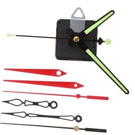 TEHAUX 1 Set DIY Clock Movement Replacement Kit with Fluorescent Clock Hands Easy to Install Mechanism and