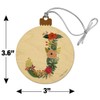 GRAPHICS & MORE Letter J Floral Monogram Initial Wood Christmas