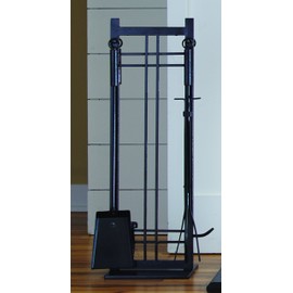 Pleasant Hearth Preston Fireplace Toolset, Vintage Iron Finish, 5 Piece - FA016TA