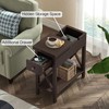 ChooChoo End Table, MDF Material Flip Top Narrow End Table