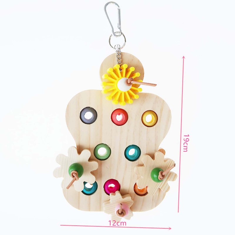 Wooden Educational Parrot Bird Toy.