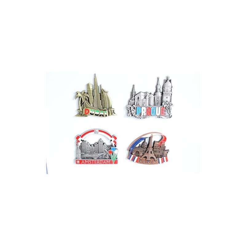 Amsterdam (Netherlands) - 3D Metal Fridge Magnet for Kitchen Refrigerator