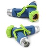 Garden Hose Splitter, 2 Way Lever Flow Through Valve Connector,