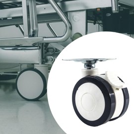 Perfk Plate Swivel Caster Wheels 360° Rotation Wheel 3 inch Silent Portable Multipurpose Caster Wheels Furniture Caster for Tables