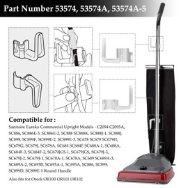 HASMX Cord Handle Hook Set Simple Attaching Hook for Eureka Sanitaire 53574 Upright Vacuum, Vacuum Cord Hook Clip Beige (1-Pack)