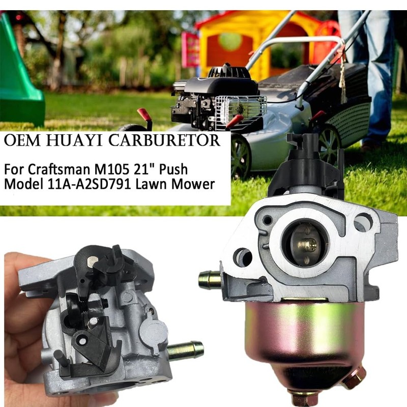 Huayi OEM Carburetor Kit Compatible with Craftsman M105 21" Push