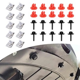 Zufoty 8PCS Lower Engine Cover Bolt Pin Screws, Radiator Engine Access Cover Pin, Lower Cover Bolt Compatible with Honda Civic Accord CR-V Acura 90105-TBA-A00 90674-TY2-A01 (B)