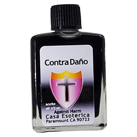 Against Harm Oil (Contra Dano Aceite) Spiritual Anointing Oil by CASA ESOTERICA MAGICK SPACE - Protection Spell - Shield from Negative Energy & Threats-0.5 FL OZ (12 Pack)