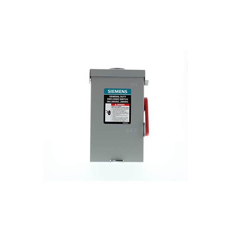 SIEMENS 3P 30A 240V General Duty Safety Switch Outdoor, Fusible