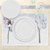 ABAKUHAUS Christmas Place Mats Retro Washable Fabric Dining Room Kitchen