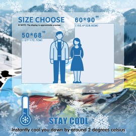 Cooling Blanket for Hot Sleepers 60x90 Inch - Soft & Comfortable for Couch and Bed, Lightweight Breathable Funny Cow Print Summer Throw with Happy Dairy Design, Ice Cold Feel