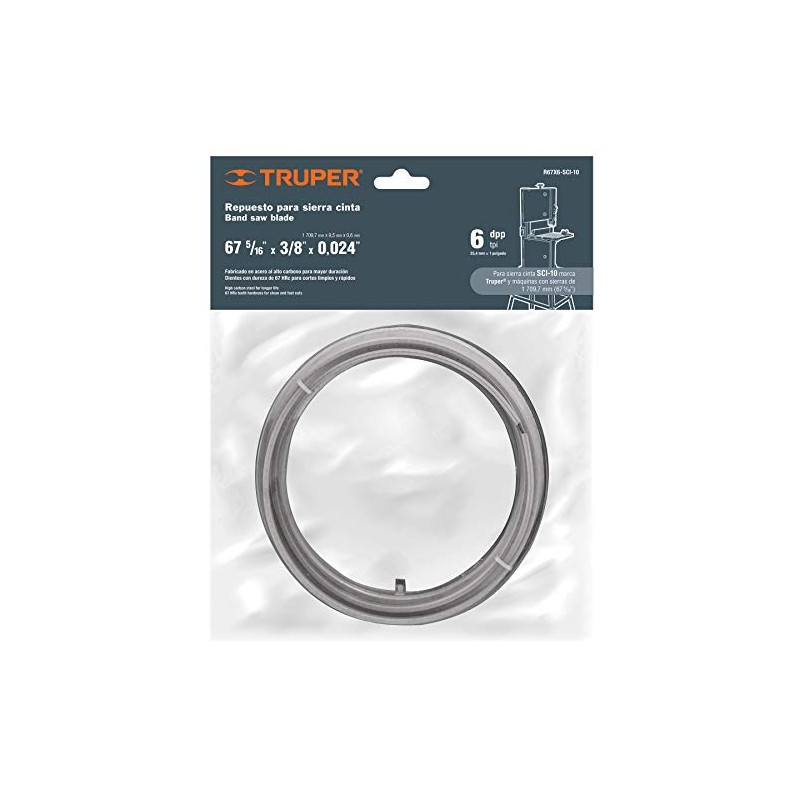 Truper R67X6-SCI-10, Repuesto para sierra cinta 67 5/16 x 3/8,