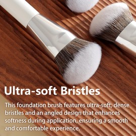 Albeaut Foundation Concealer Makeup Brushes for Liquid Cream Stick,Soft Big Angled Face Brushes Bronzer Contour Nose Eyeshadow Blending Set (189201)