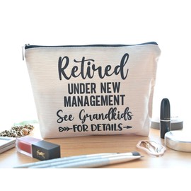 JOY UINAN Funny Retirement Gifts for Women 2024 Teacher Retirement Gifts for Women Retired Gifts for Women Retirement Gift Makeup Bag Gift