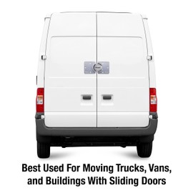 Master Lock Chrome Puck Lock, Heavy Duty Hidden Shackle Lock and Hasp, Solid Steel Lock for Trucks, Trailers, or Vans, M736XKAD