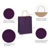 BagDream Gift Bags 8x4.25x10.5 Inches 100Pcs Purple Kraft Paper Bags
