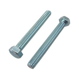 1/4"-20 X 5" Zinc Plated Fully Threaded Grade 2 Tap Bolts (Pack of 12)