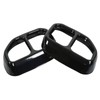 2pcs Gloss Black Car Tail Exhaust Pipe Cover Trim Stainless