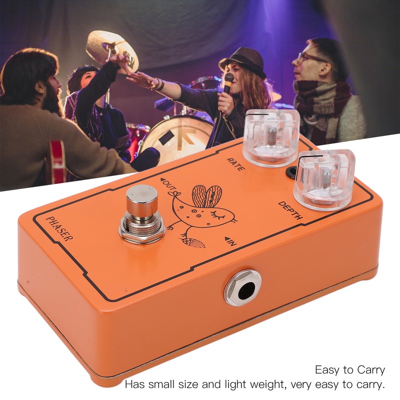 Phase Effect Metal Rate Depth Knobs Guitar Monoblock Phaser Pedal