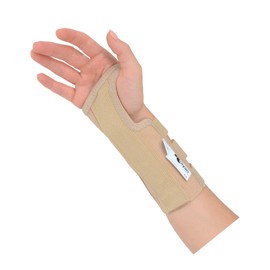 Rolyan AlignRite Wrist Support Without Strap, Short Length, Left, X-Small, Comfortable Stabilization & Support Brace, Ergonomic Thumb Opening for Full Finger Range of Motion, Breathable & Comfy