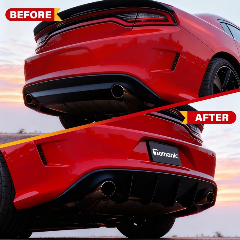 Rear Diffuser Compatible with Dodge Charger 2015-2023 Fits RT, SXT