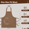 APRONPANDA Aprons for Men Women with Pockets, Waterproof Adjustable Chef