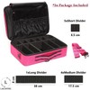 LACOPINE Portable Cosmetic Organizer with Shoulder Straps Multi Functional Cosmetic