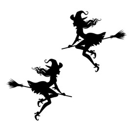 IOO6Z8SY Miko Silhouette Sticker - Waterproof, UV-Resistant, Car Sticker for Smooth Surfaces (15 cm x 16 cm, Pack of 2) (Black)