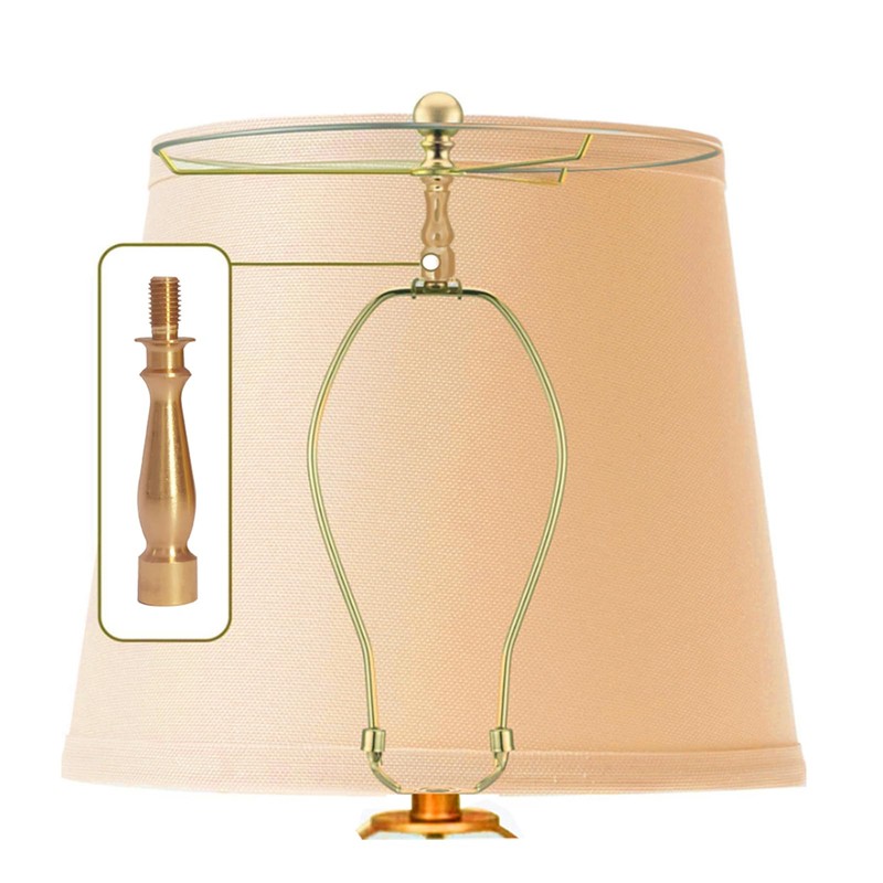 2 pcs 2" Turned Solid Brass Lamp Shade Risers for