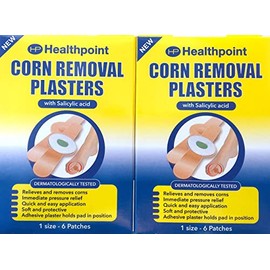 Healthpoint Corn Plasters with Salicylic Acid Relieves and Removes Corns 1 Size 12 Patches Total