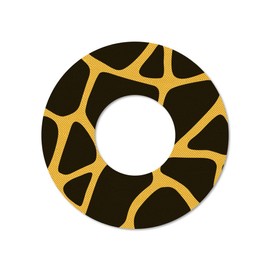 MySweetStitch | Patch for Freestyle Libre 1 & 2 Sensor with Ventilation Hole Waterproof, Round (25 Pieces) | Made in Germany | Outer Ø 65mm, Inner Ø 28mm | Savannah