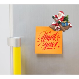 3D Fridge Magnet, Christmas Magnet, Decorative Santa Claus, Perfect for Kitchen, Magnetic Board or Office, Gift Idea and Christmas Decoration (MOD 12)