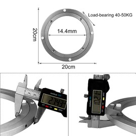 CBTONE 8 Inch Aluminum Lazy Susan Bearing Turntable Bearings 200mm Silver Turntable Swivel Plate Hardware for Dining-Table