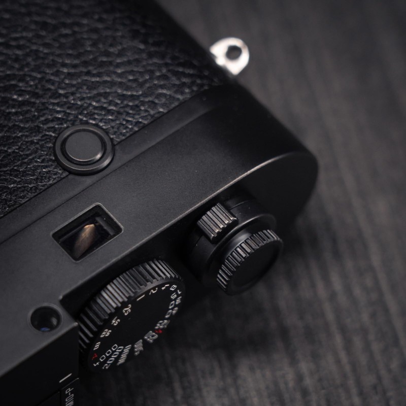 Brass 13mm Threaded Matte Black Knurling Grooved Grip Shutter Button