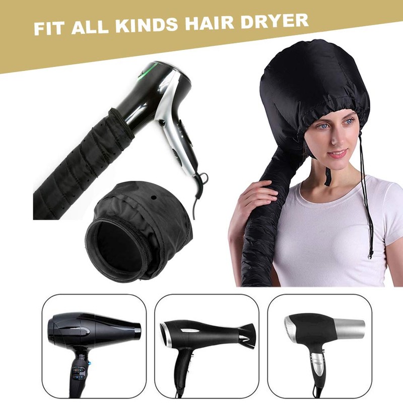 Bonnet Hood Hair Dryer Attachment Set - Soft Adjustable Hooded