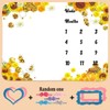 PHMOJEN Baby Monthly Milestone Blanket| Sunflower Bee Honeycomb Golden Honey