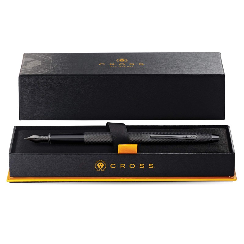 Cross Classic Century Brushed Black PVD Fountain Pen with Medium
