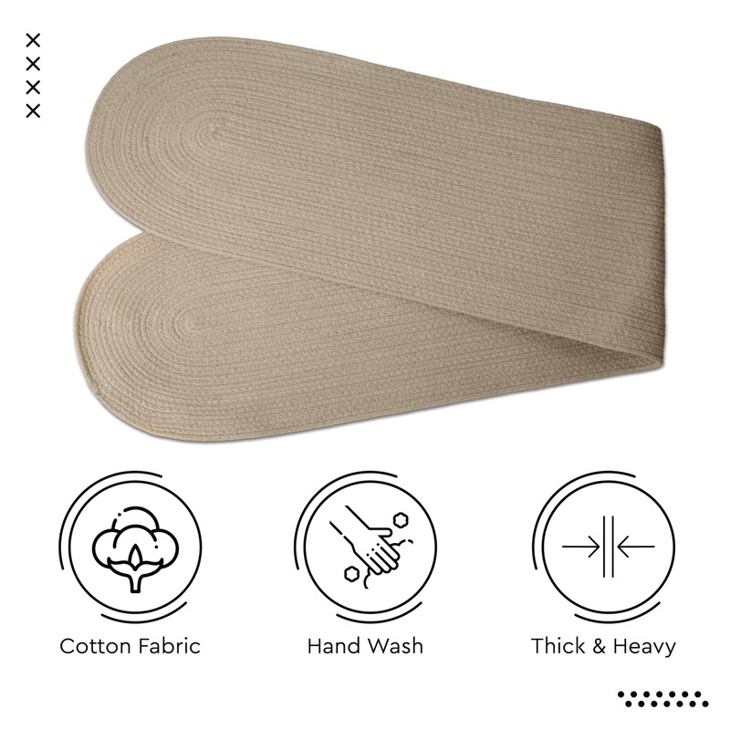Encasa XO Dining Table Runner | Handmade Ribbed Style Cotton