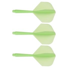 M METERXITY 3 Pack Integrated Dart Shaft and Flights-One-Piece Dart Accessories, Plastic Anti-Break, Apply to Soft Tip Darts and Steel Tip Darts (4.5x5mm, Green)