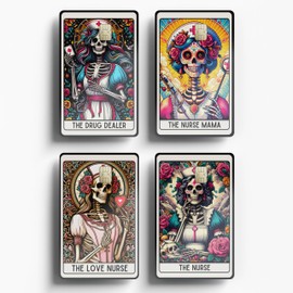 4 x Bad Nurse Card Sticker - Credit Card Sticker to use as Credit Card Skin - Debit Card Sticker for use as Debit Card Skin - Card Stickers for Debit Cards