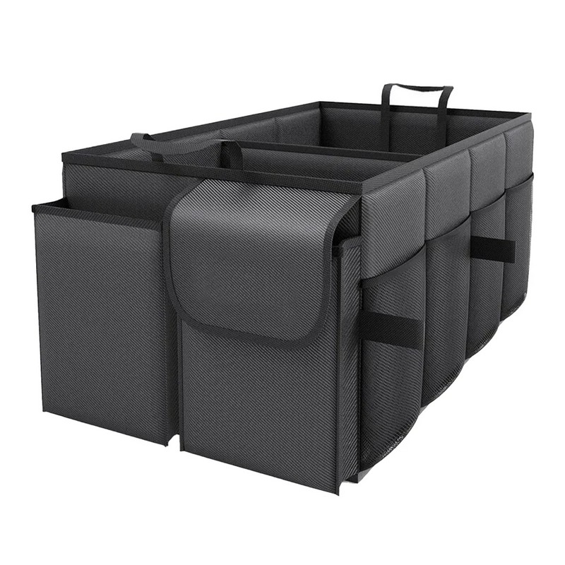 Car Trunk Organizer with Cover – Foldable, Large Capacity Storage