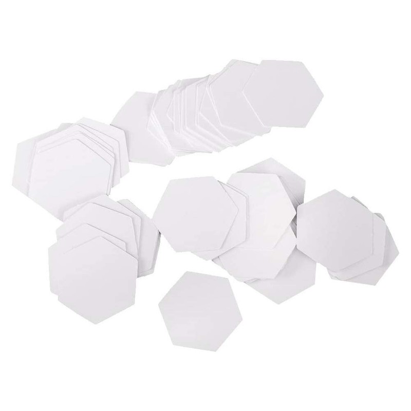 POFET 500pcs Hexagon English PAPER PIECING Quilting Templates Craft -