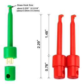 RUNCCI-YUN 30 Pieces Measuring Clamps, Measuring Tips, Multimeter Wire Lead Test Clip, Electronic Mini Test Probe Set, for Repair Tool, PCB Tester, Grabber, Multimeter Tweezers Clip, IC Hook Test Clip