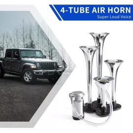 Horn FARBIN air horn 12V 150DB Turck Horn 4 horn super large car horn with compressor